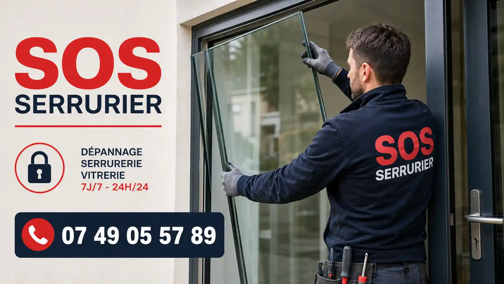 Vitrage de porte, porte-fenêtre et baie vitrée – SOS Serrurier