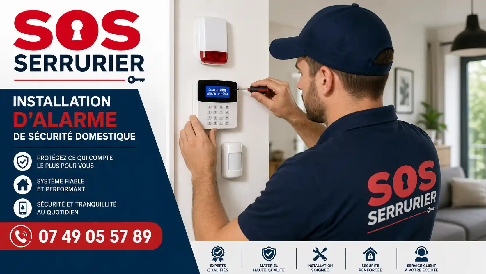 Une alarme conçue sur mesure – SOS Serrurier